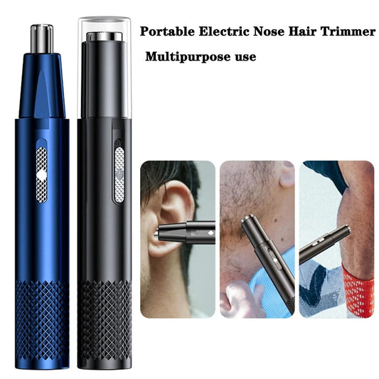 Rechargeable Ear and Nose Hair Trimmer - 2024 Professional Painless Eyebrow & Facial Hair Trimmer for Men Women, Powerful Motor and Dual-Edge Blades for Smoother Cut